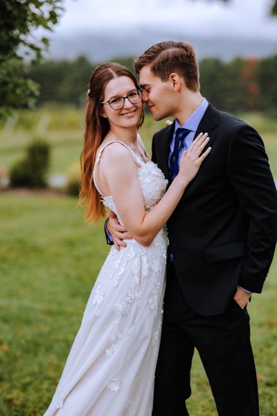 A kiss on the cheek and a laugh from Anastasia.